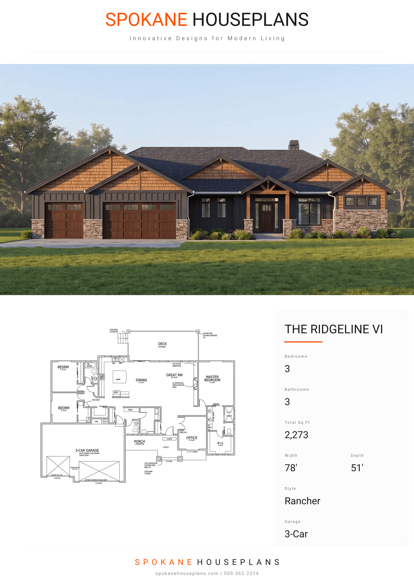 THE RIDGELINE VI plan flyer