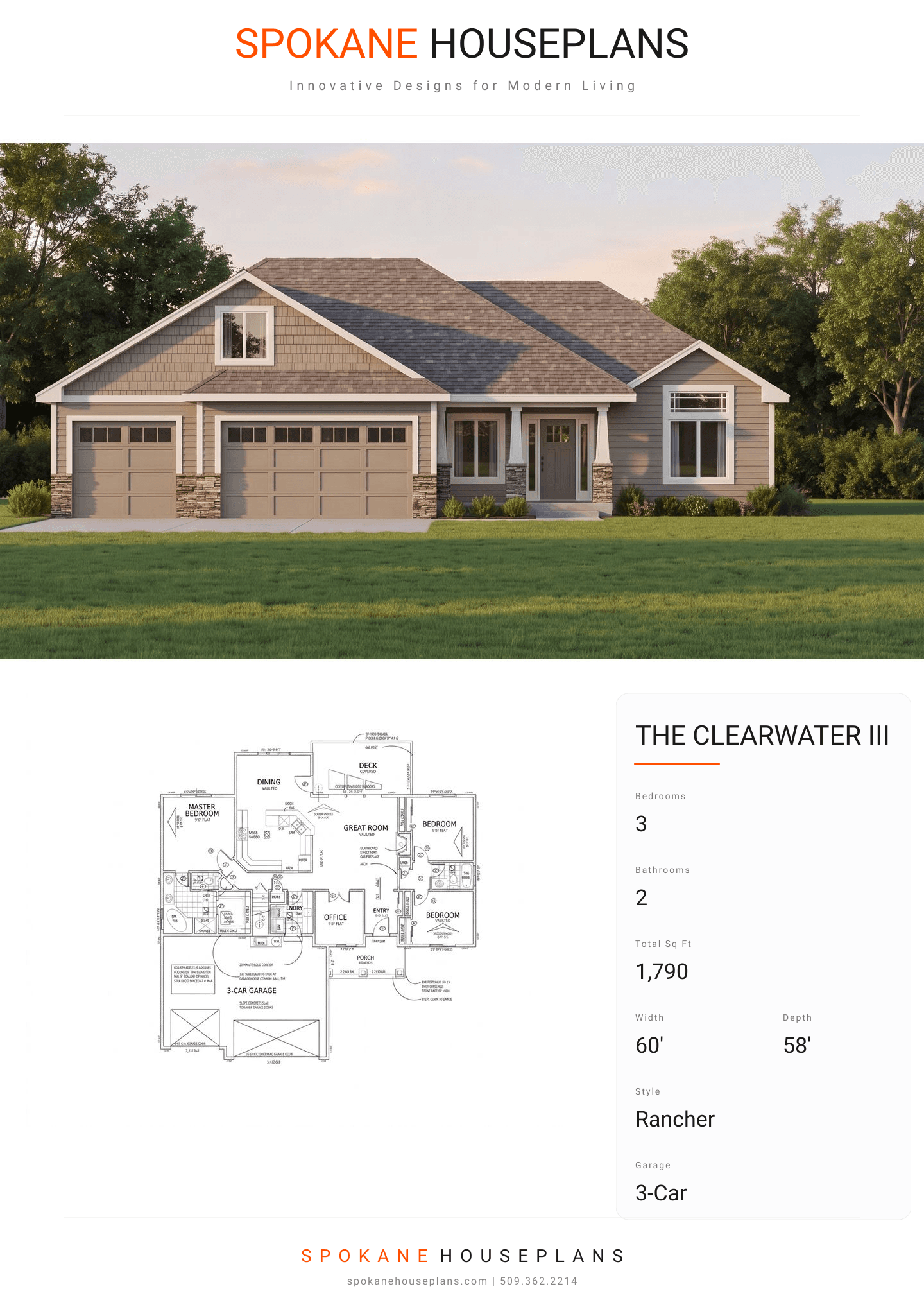 THE CLEARWATER III plan flyer