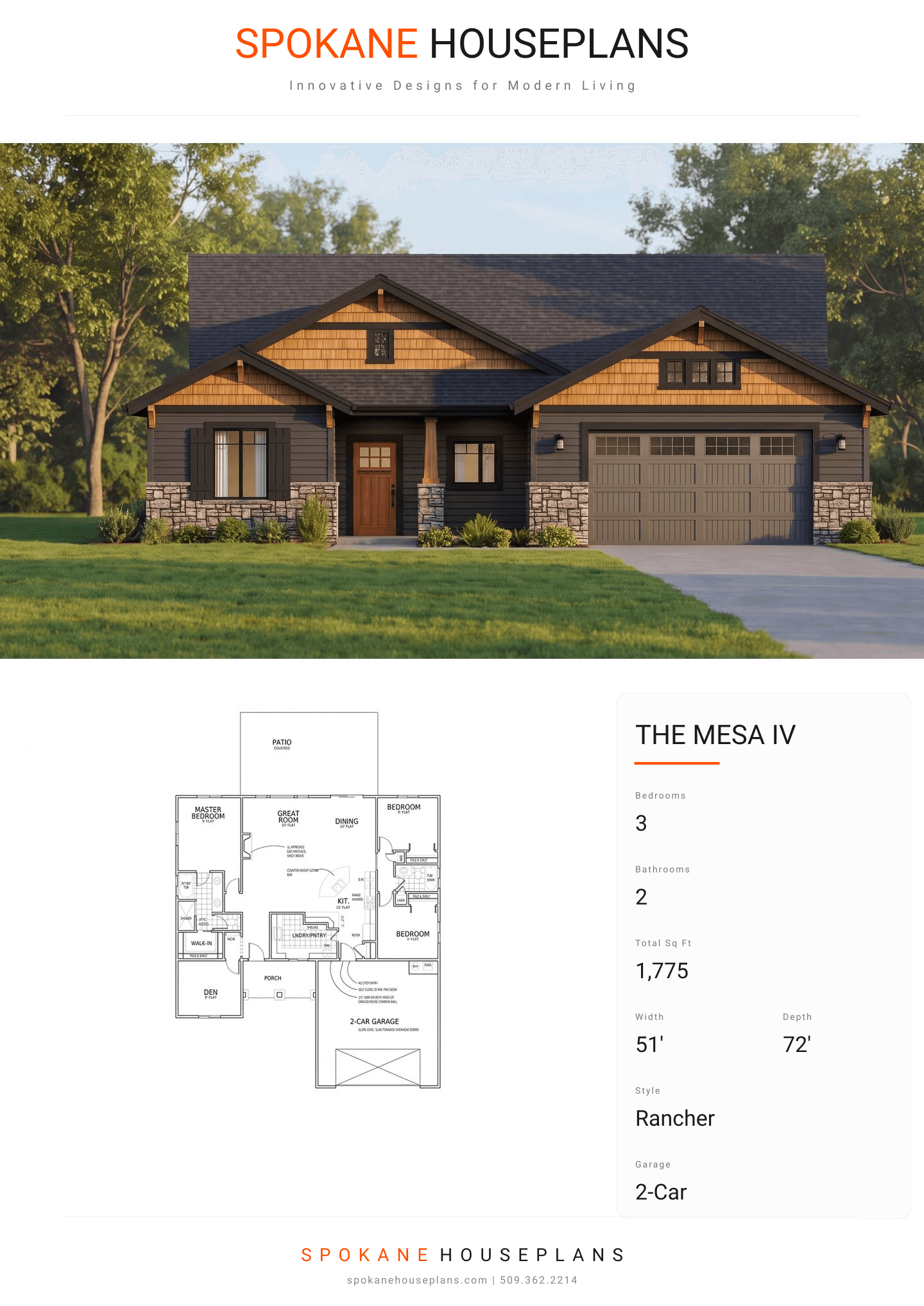 THE MESA IV plan flyer