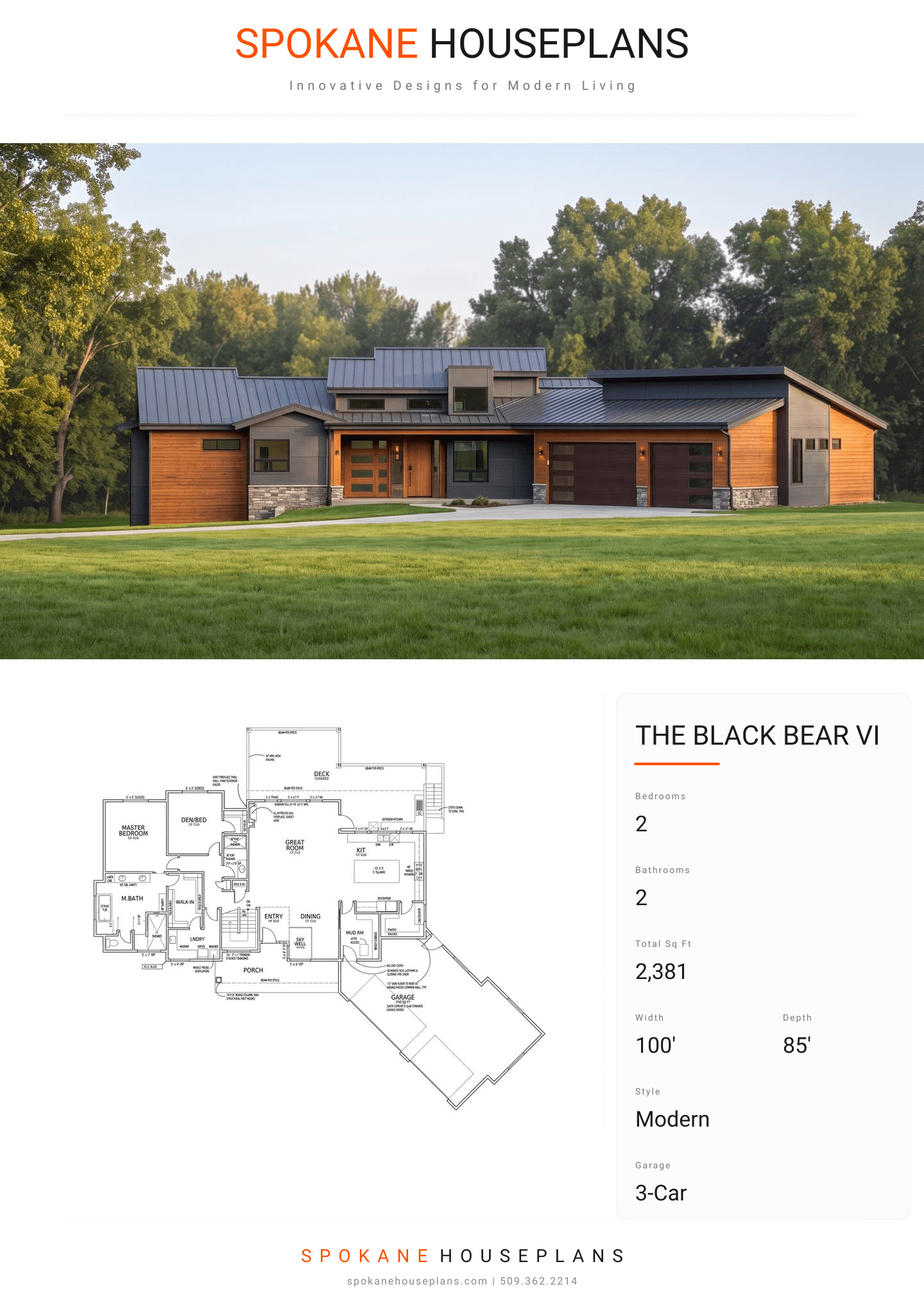 THE BLACK BEAR VI plan flyer
