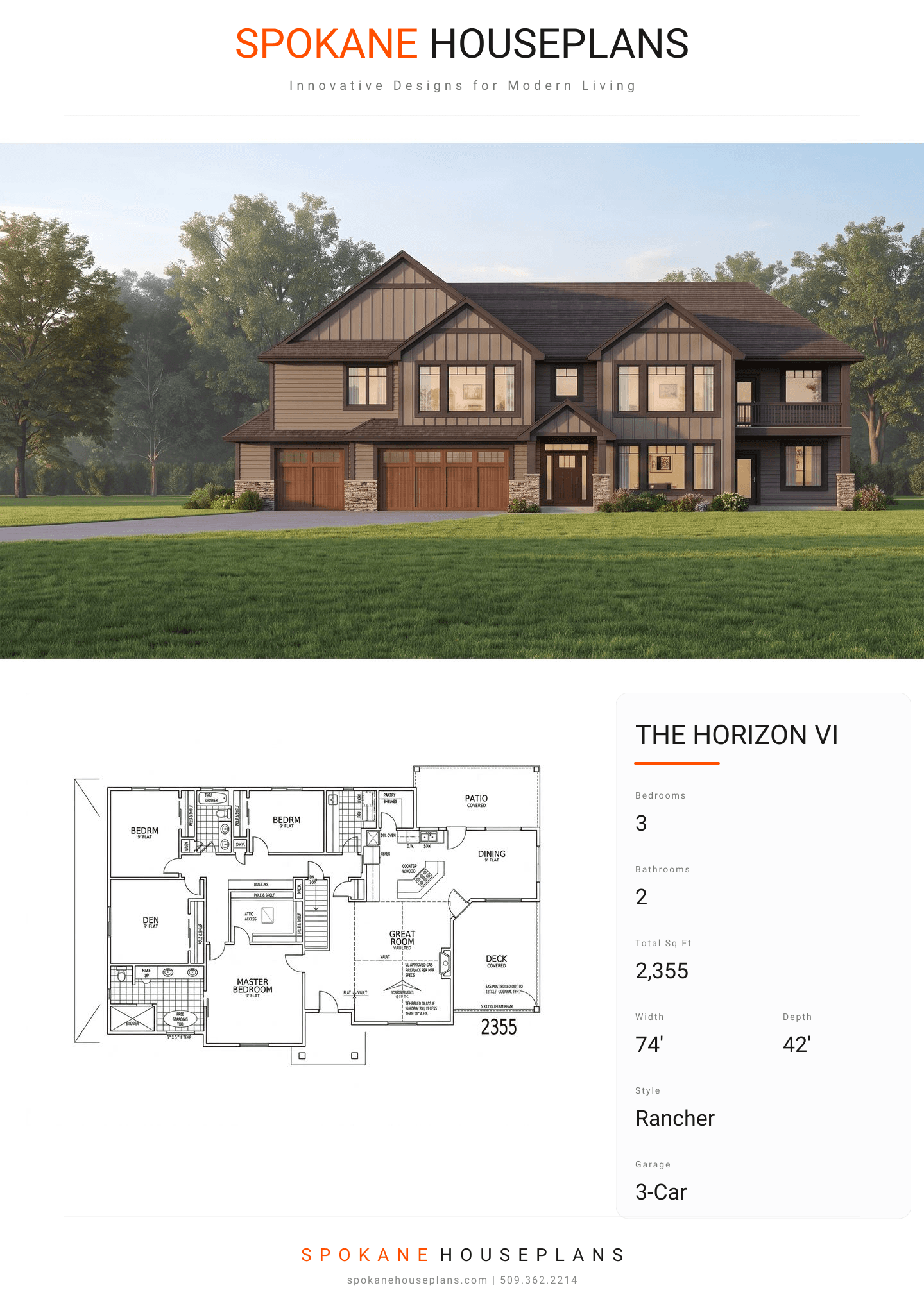 THE HORIZON VI plan flyer