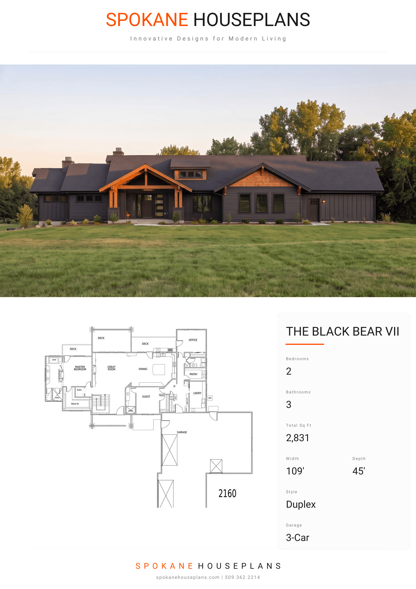 THE BLACK BEAR VII plan flyer