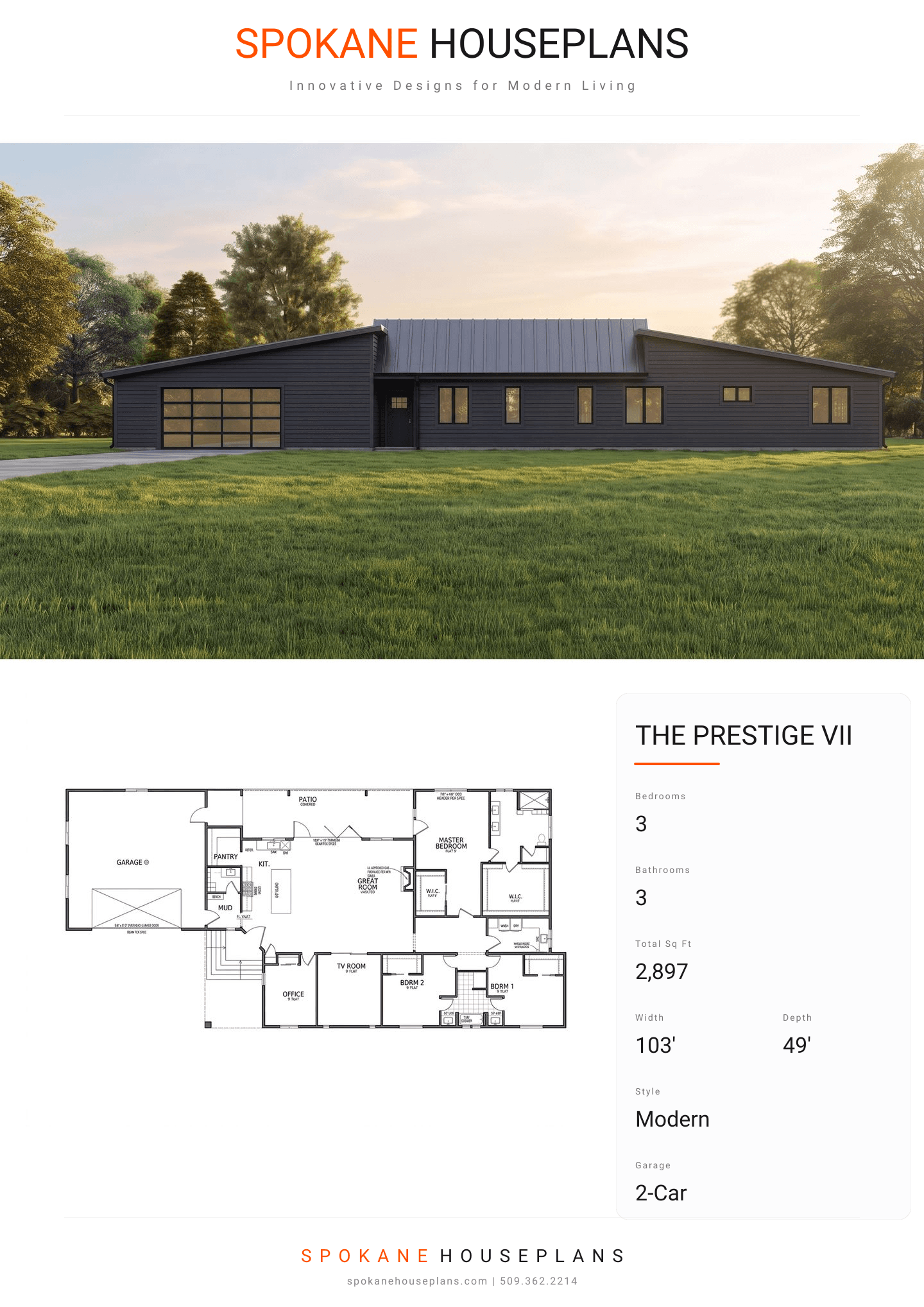 THE PRESTIGE VII plan flyer