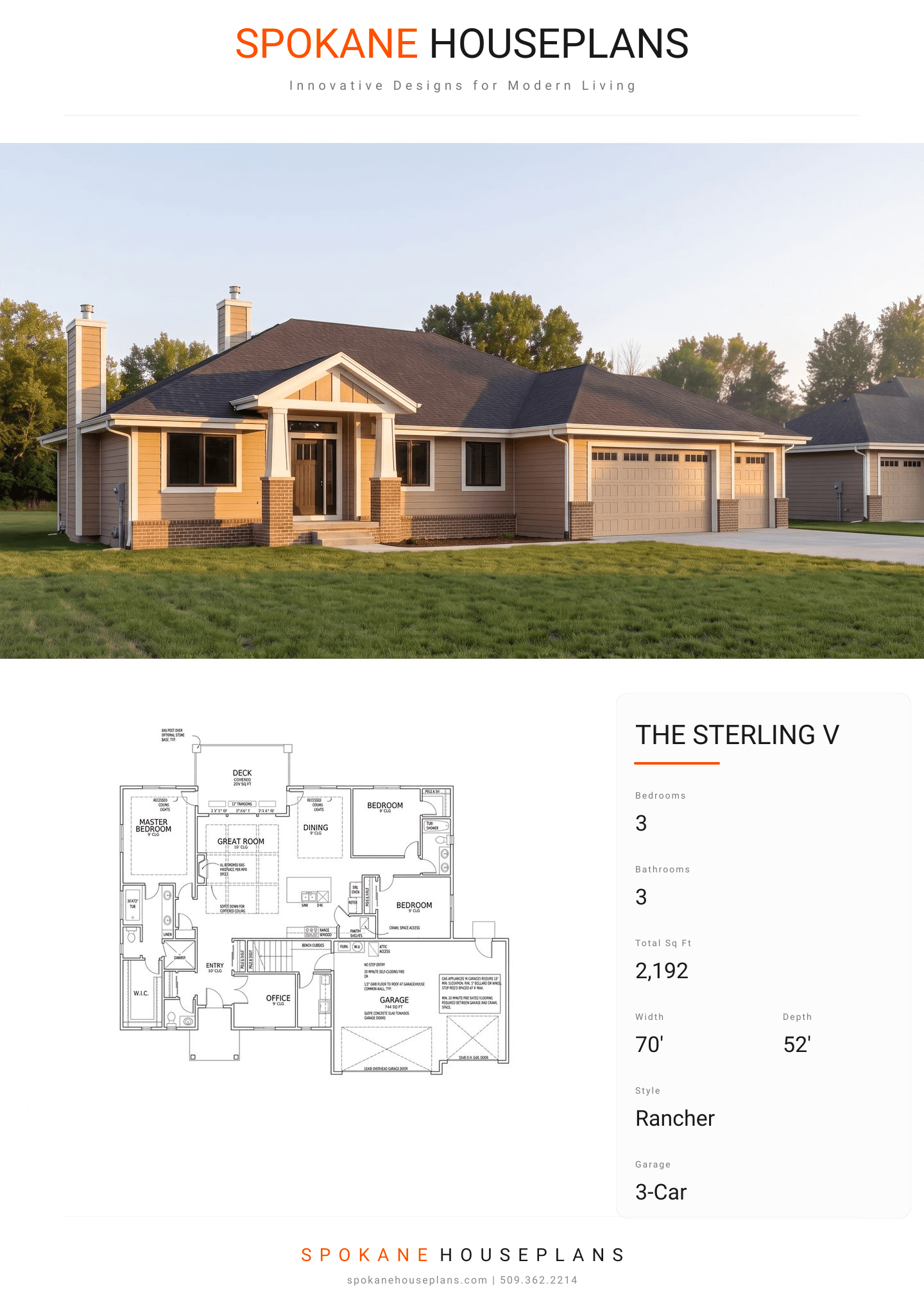 THE STERLING V plan flyer