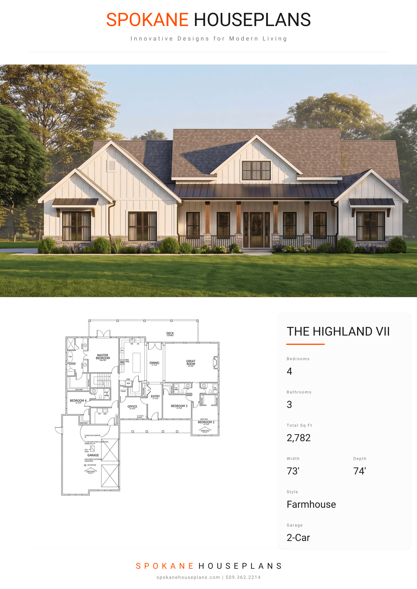 THE HIGHLAND VII plan flyer