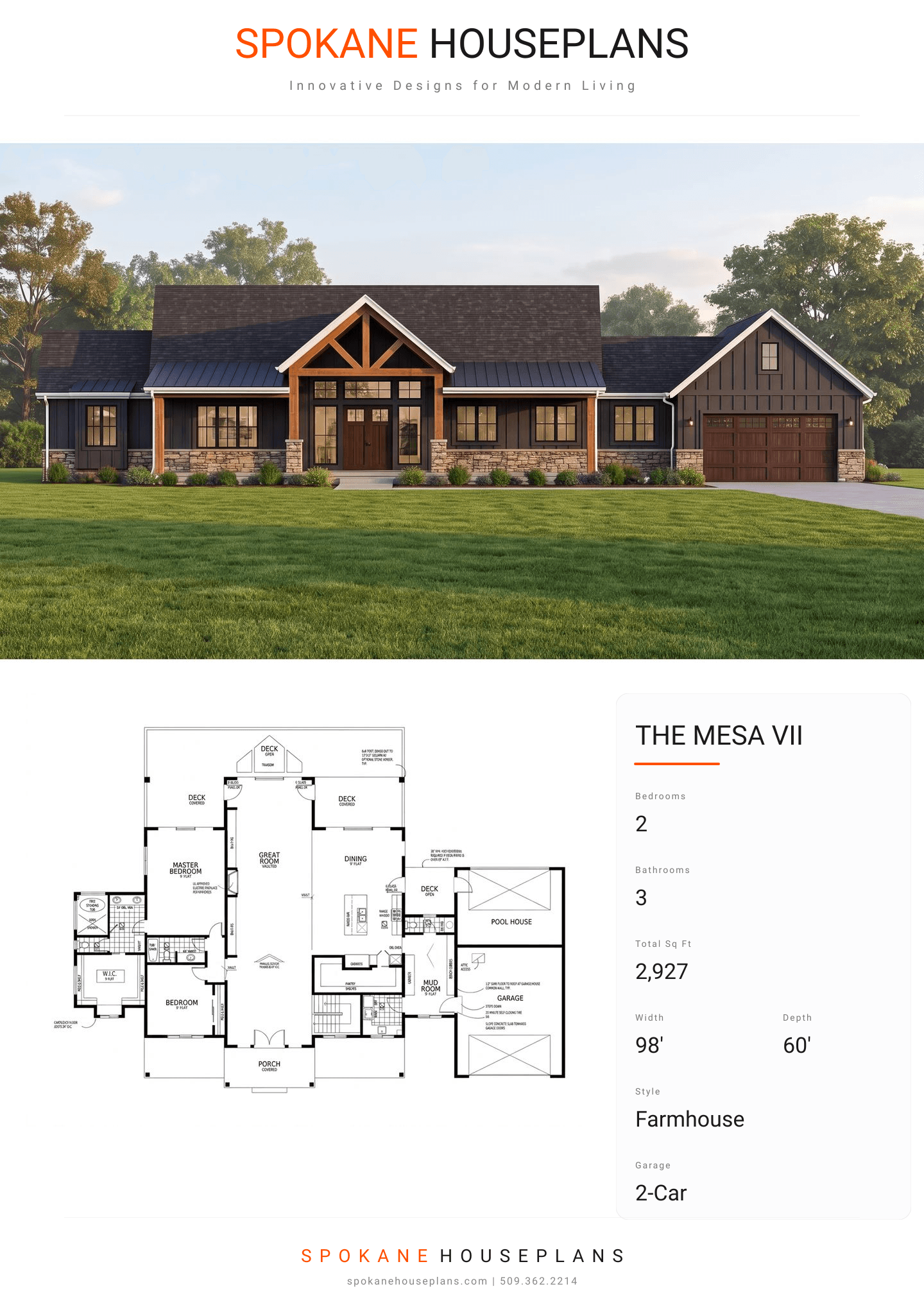 THE MESA VII plan flyer