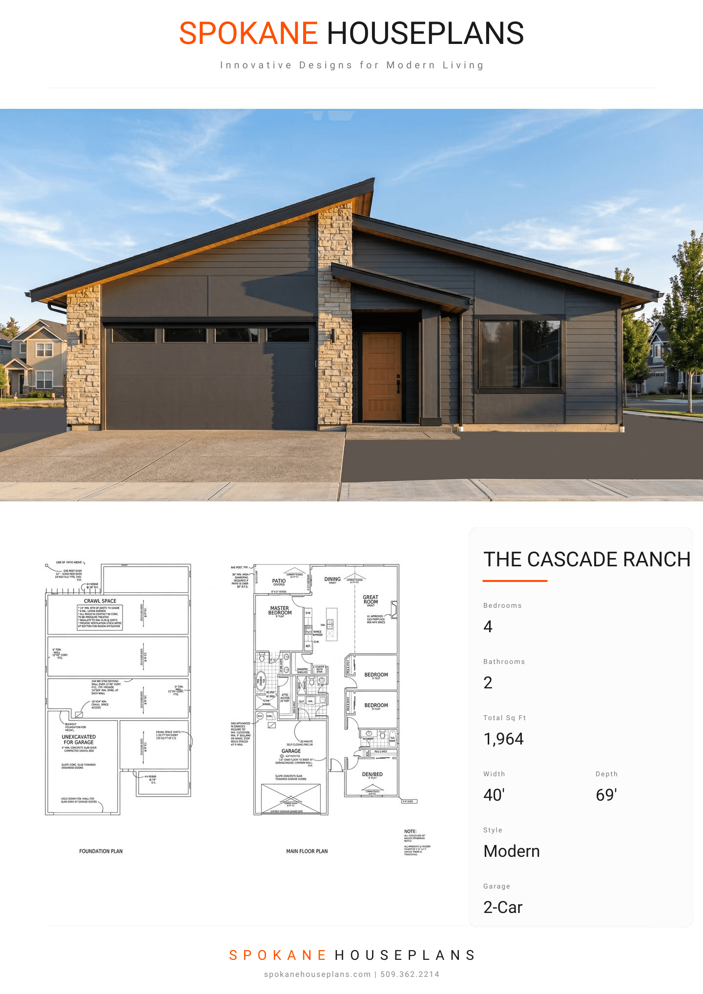 THE CASCADE RANCH plan flyer