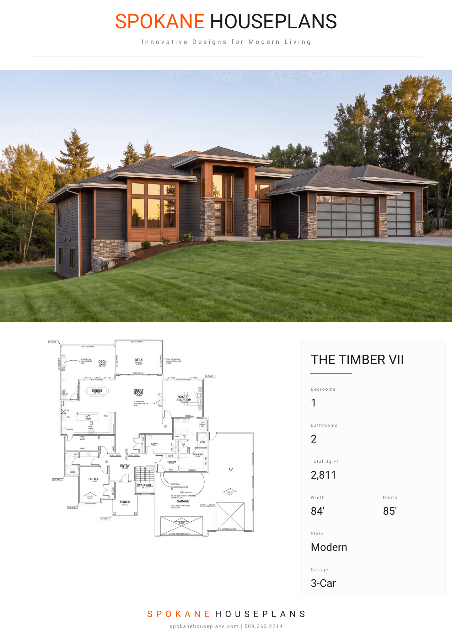 THE TIMBER VII plan flyer
