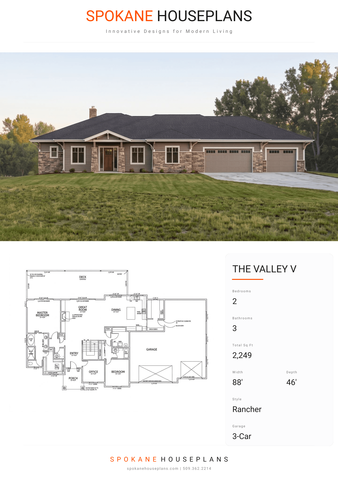 THE VALLEY V plan flyer