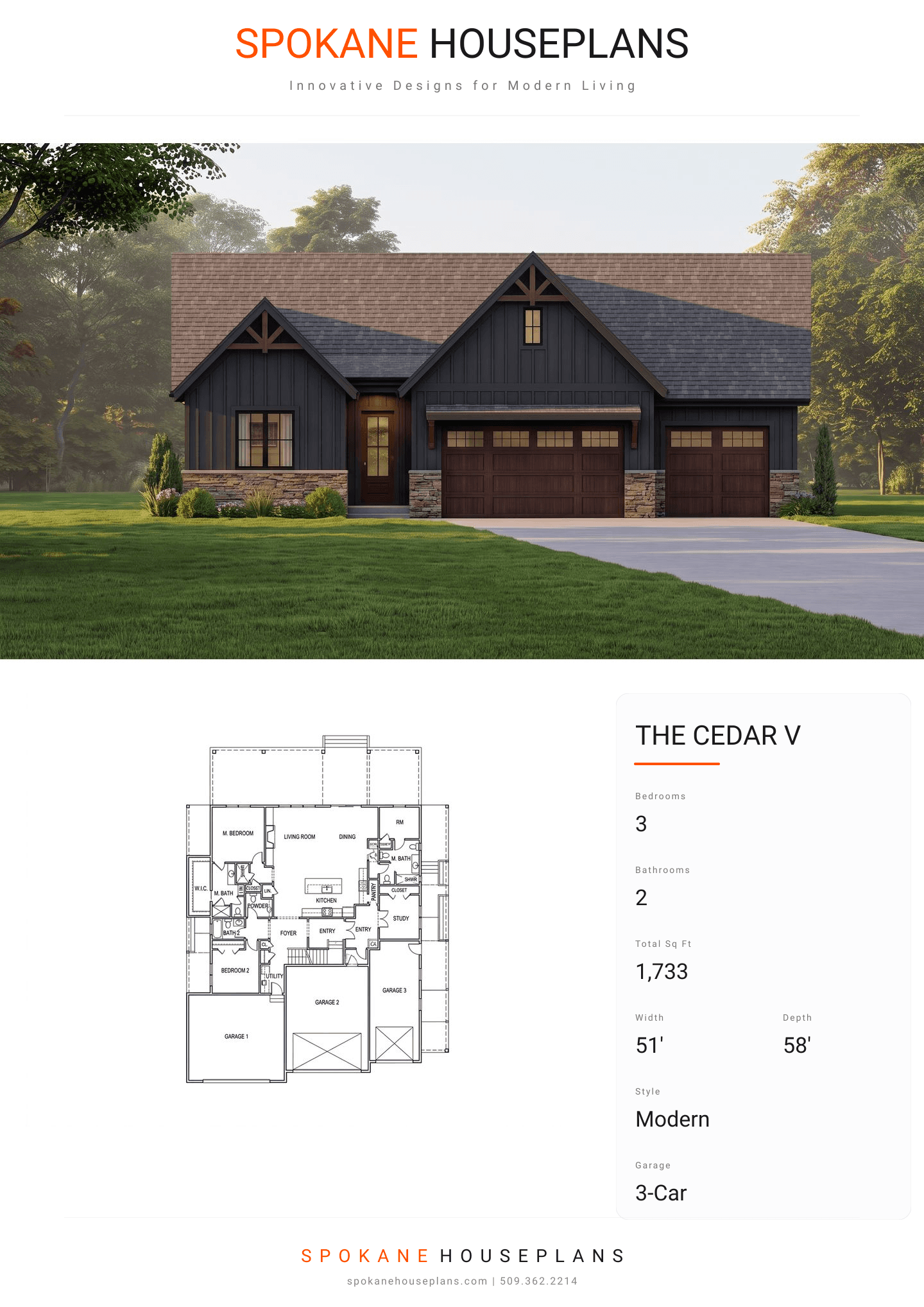 THE CEDAR V plan flyer