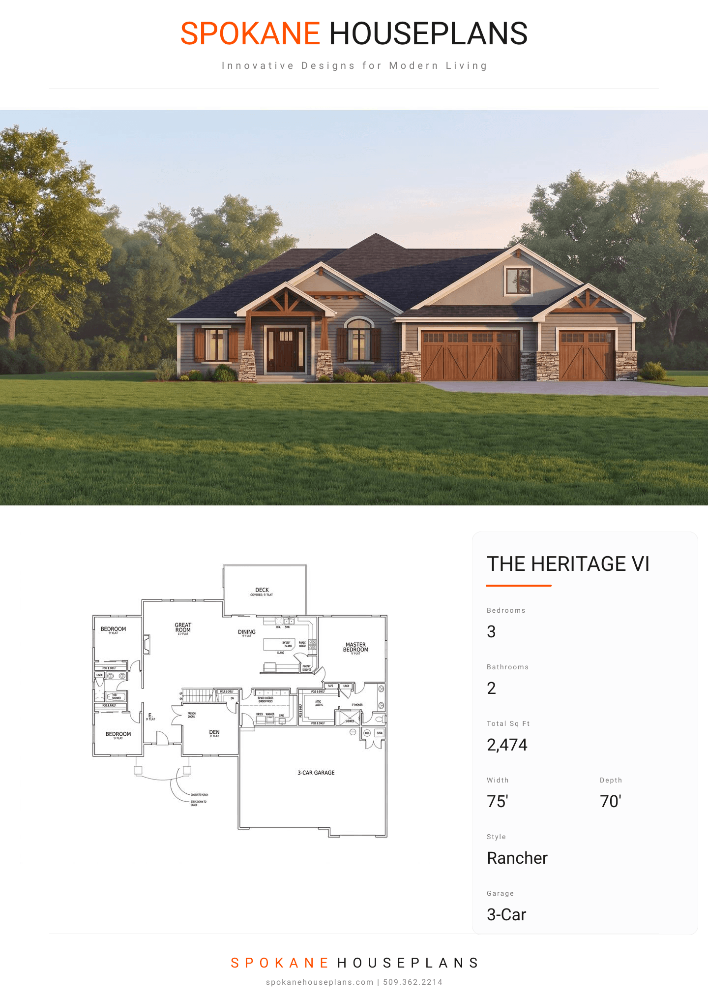 THE HERITAGE VI plan flyer