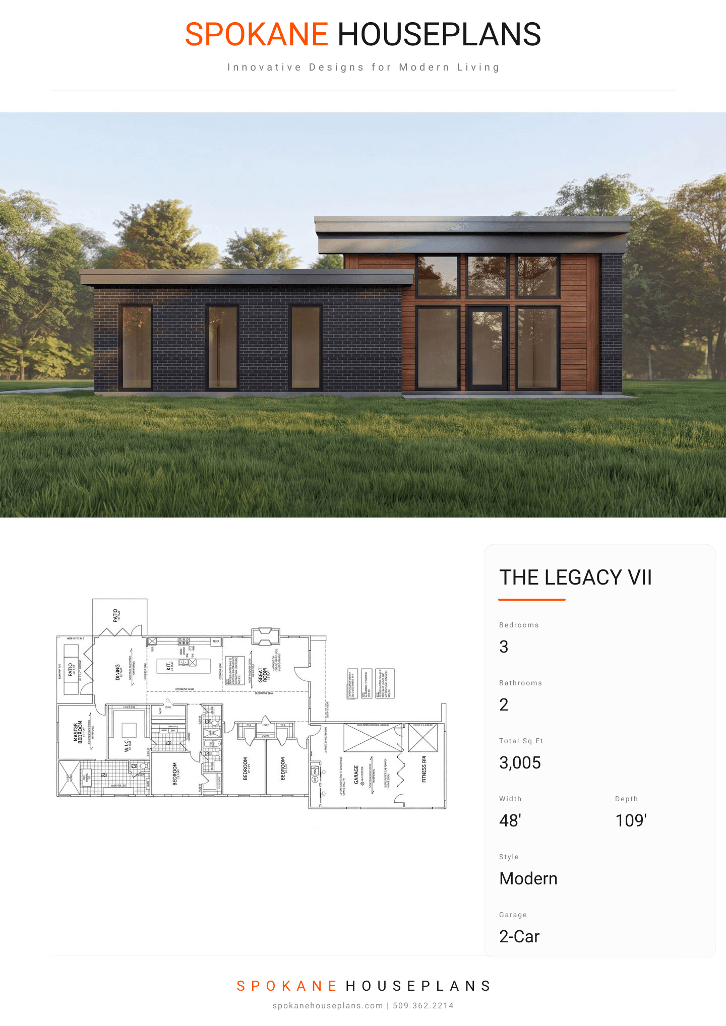 THE LEGACY VII plan flyer