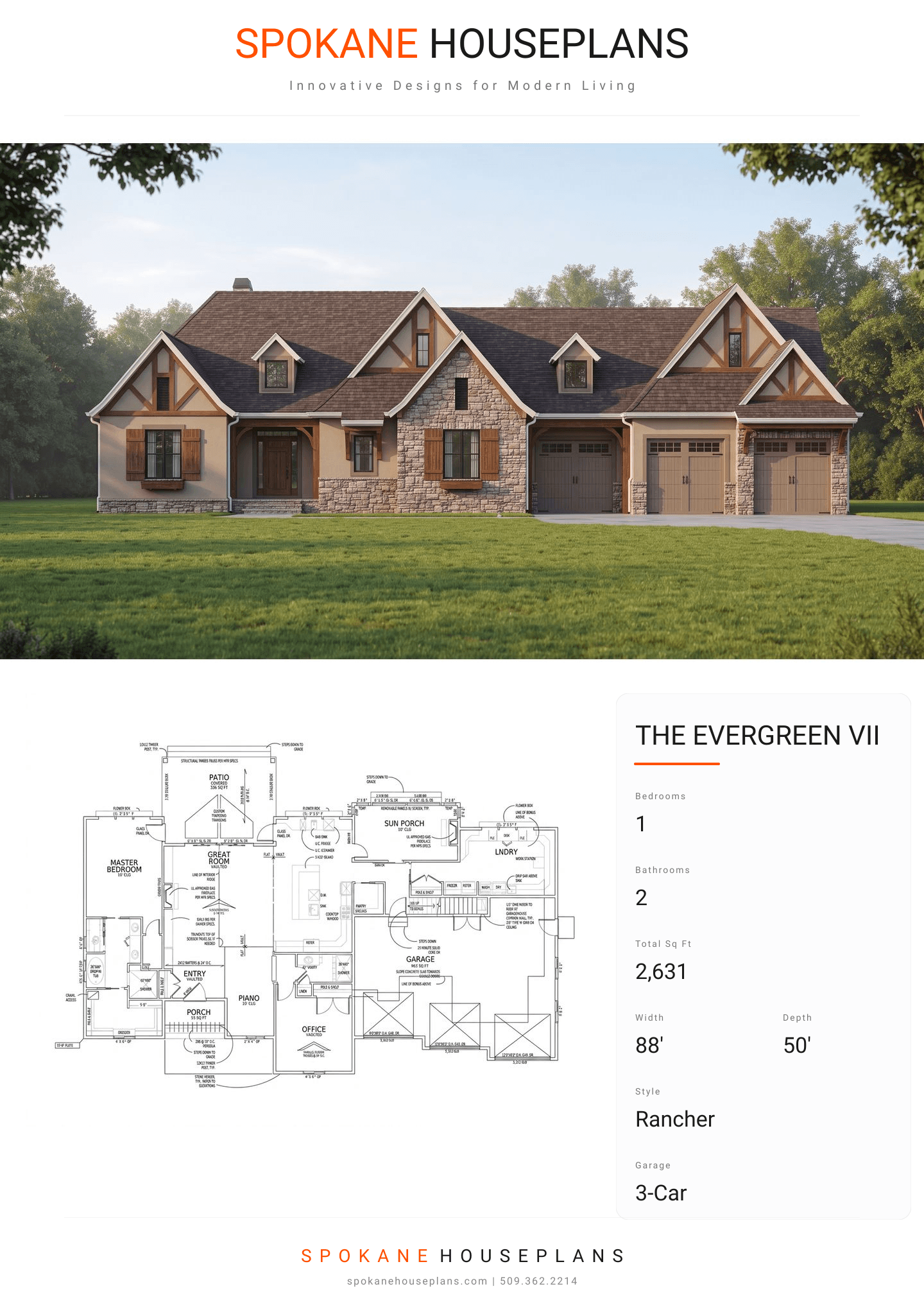 THE EVERGREEN VII plan flyer