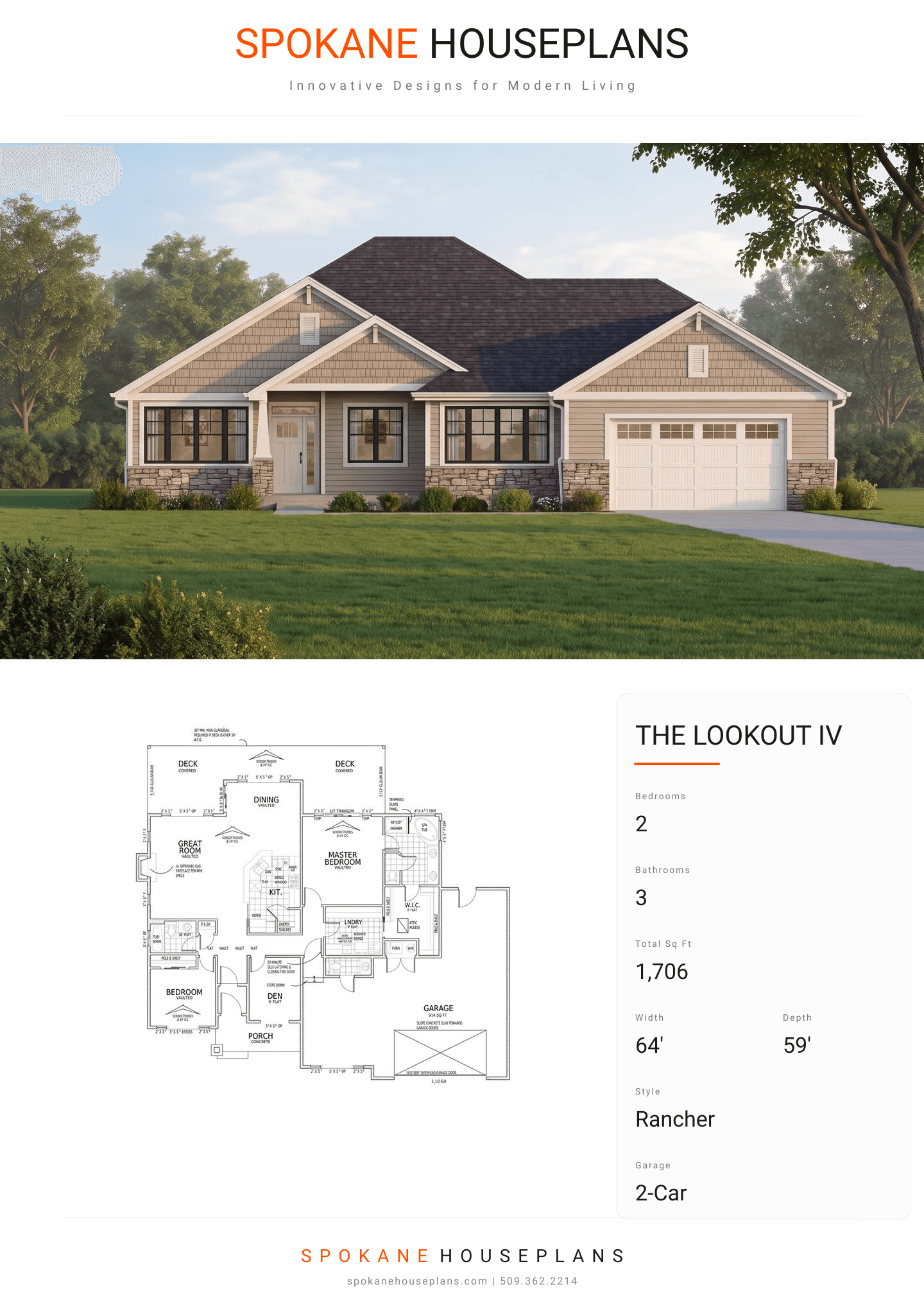 THE LOOKOUT IV plan flyer