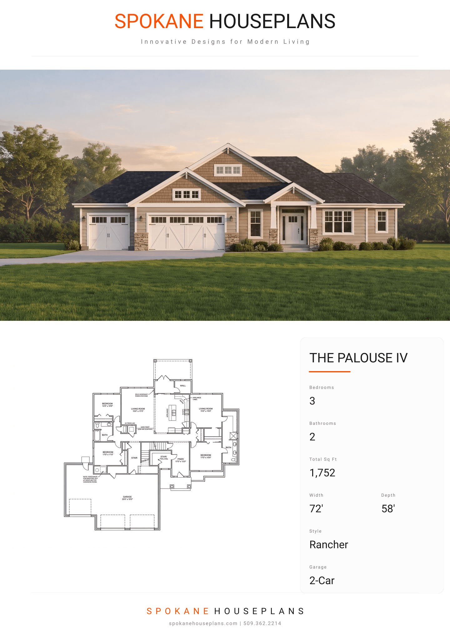 THE PALOUSE IV plan flyer