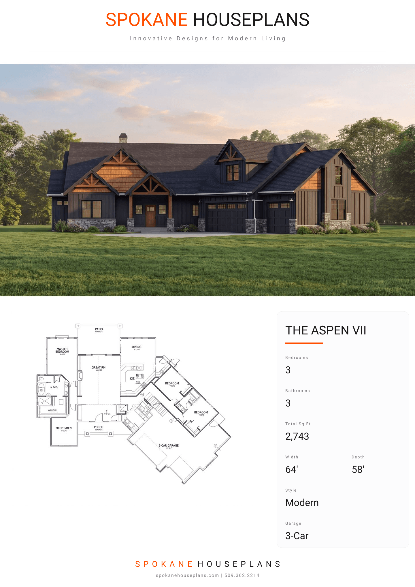 THE ASPEN VII plan flyer