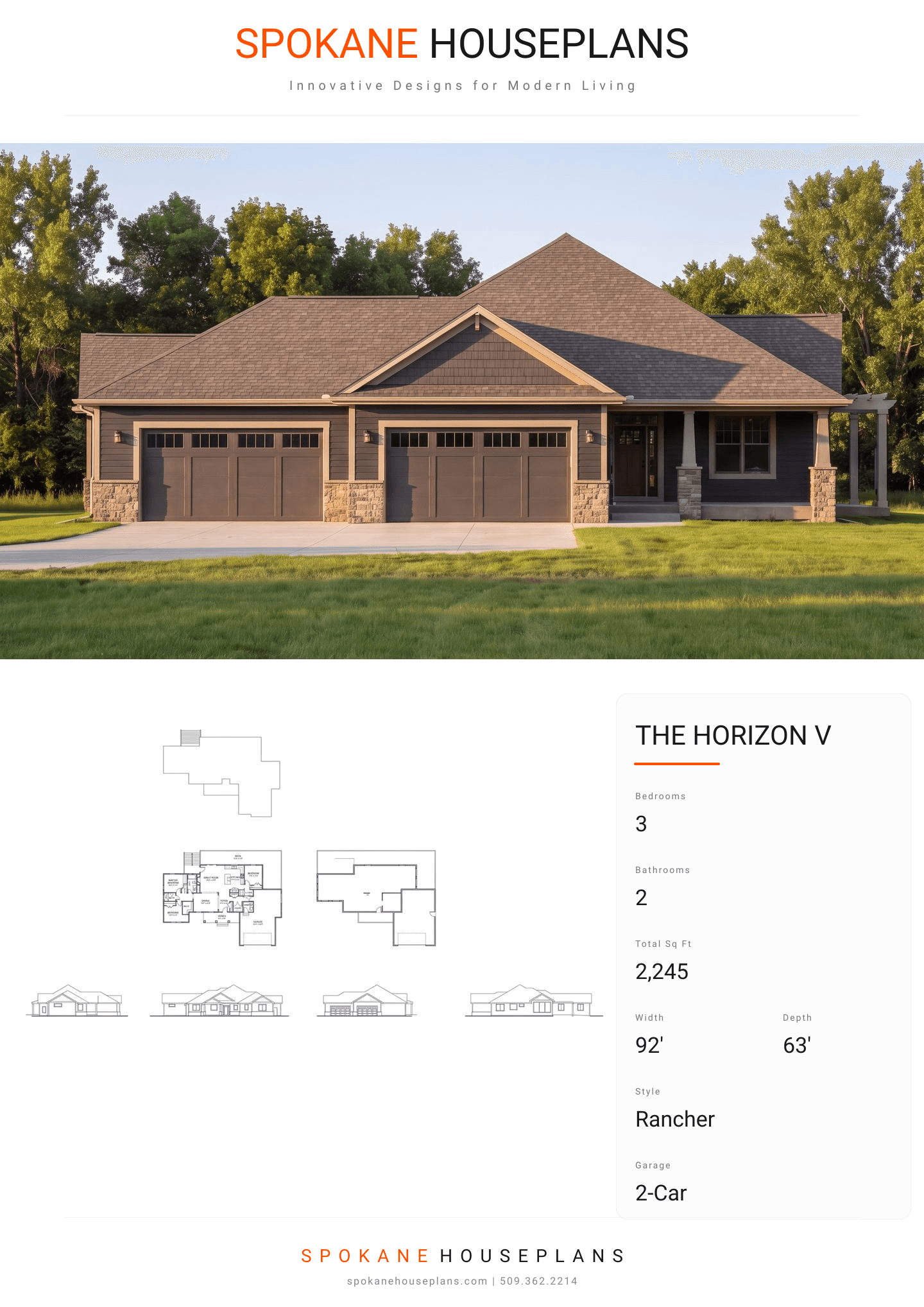THE HORIZON V plan flyer