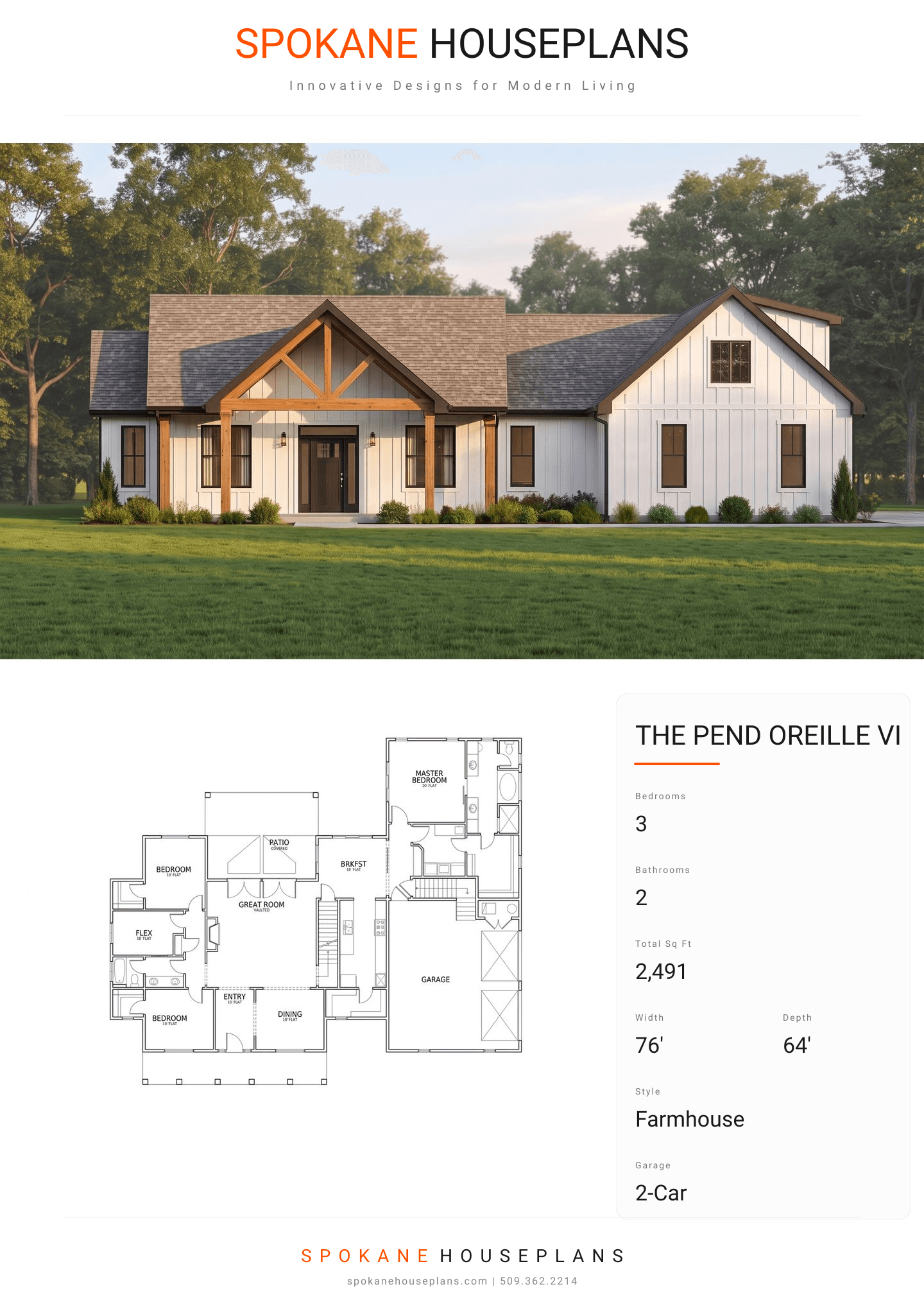 THE PEND OREILLE VI plan flyer
