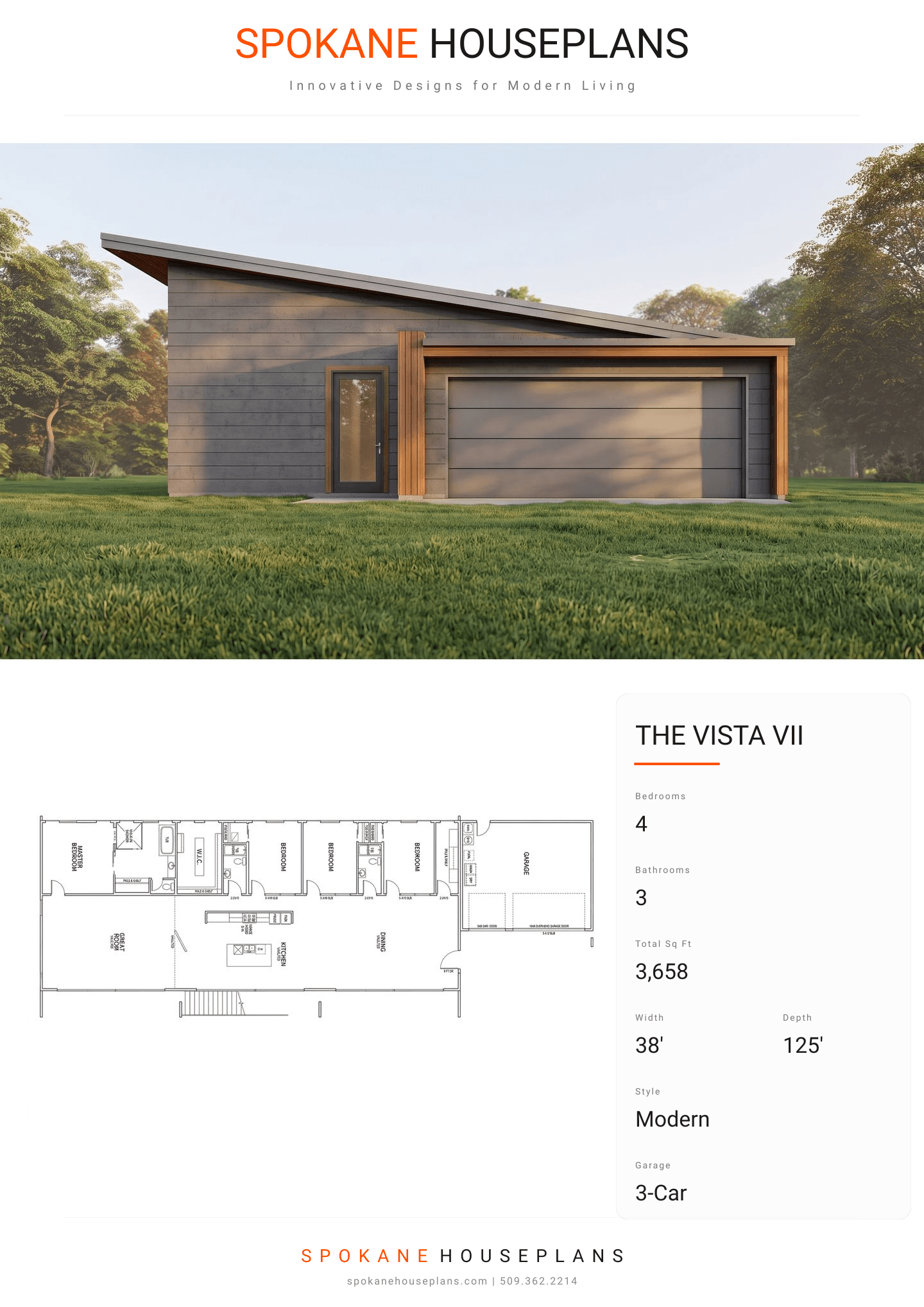 THE VISTA VII plan flyer