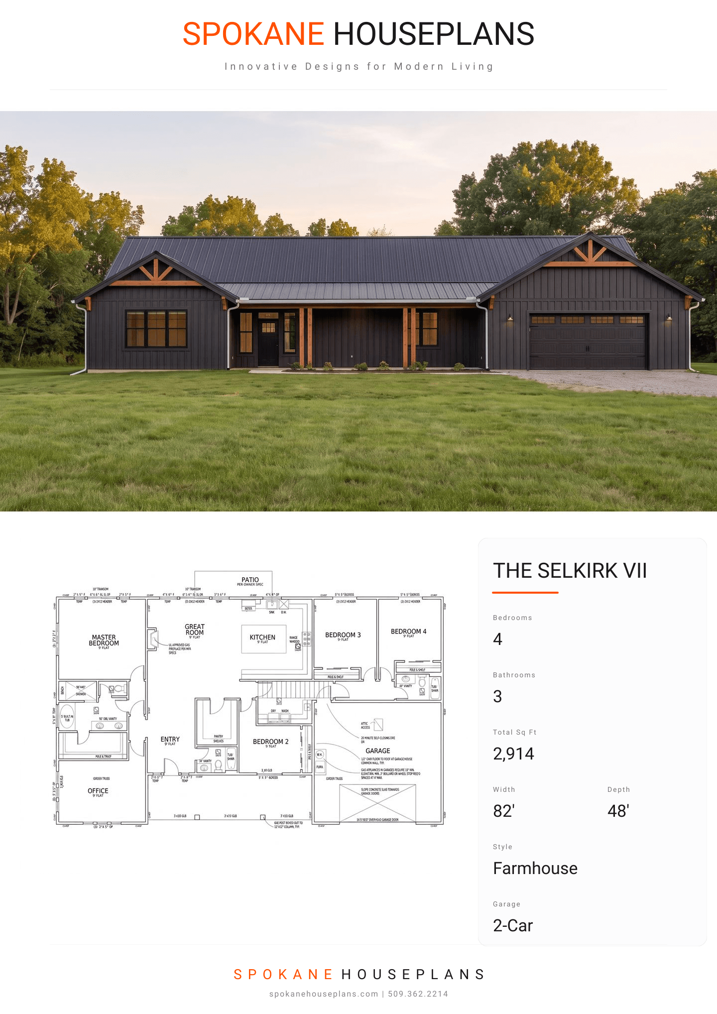 THE SELKIRK VII plan flyer