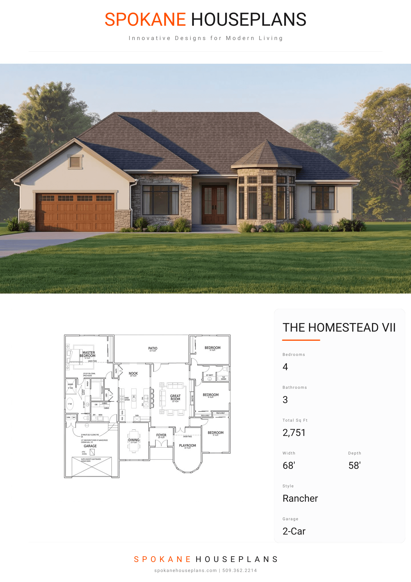THE HOMESTEAD VII plan flyer