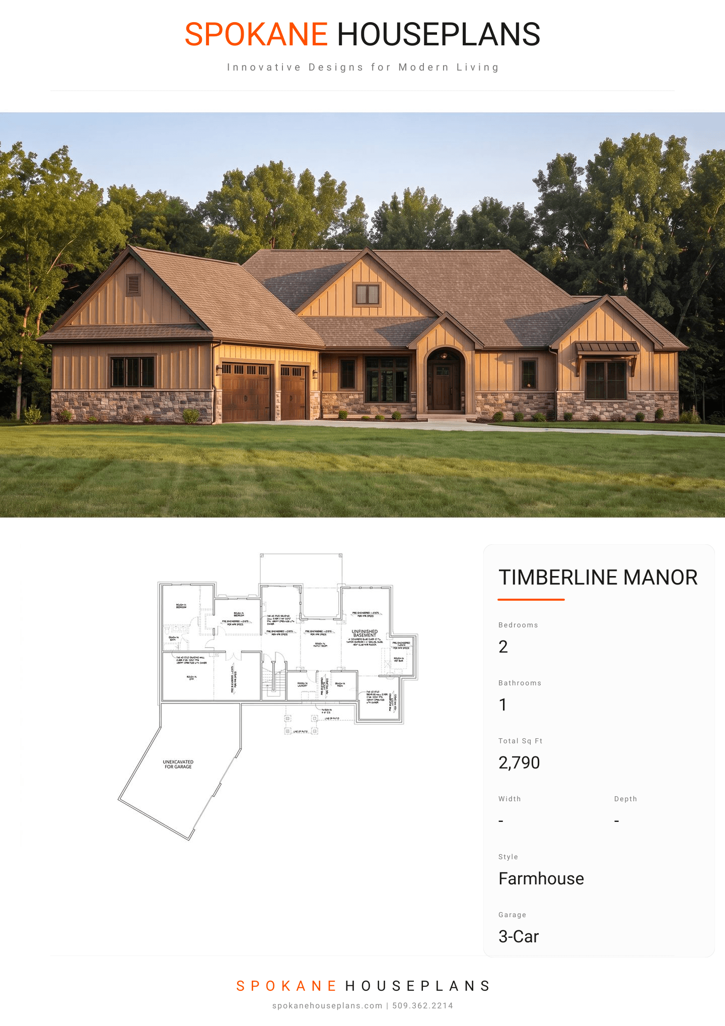 TIMBERLINE MANOR plan flyer