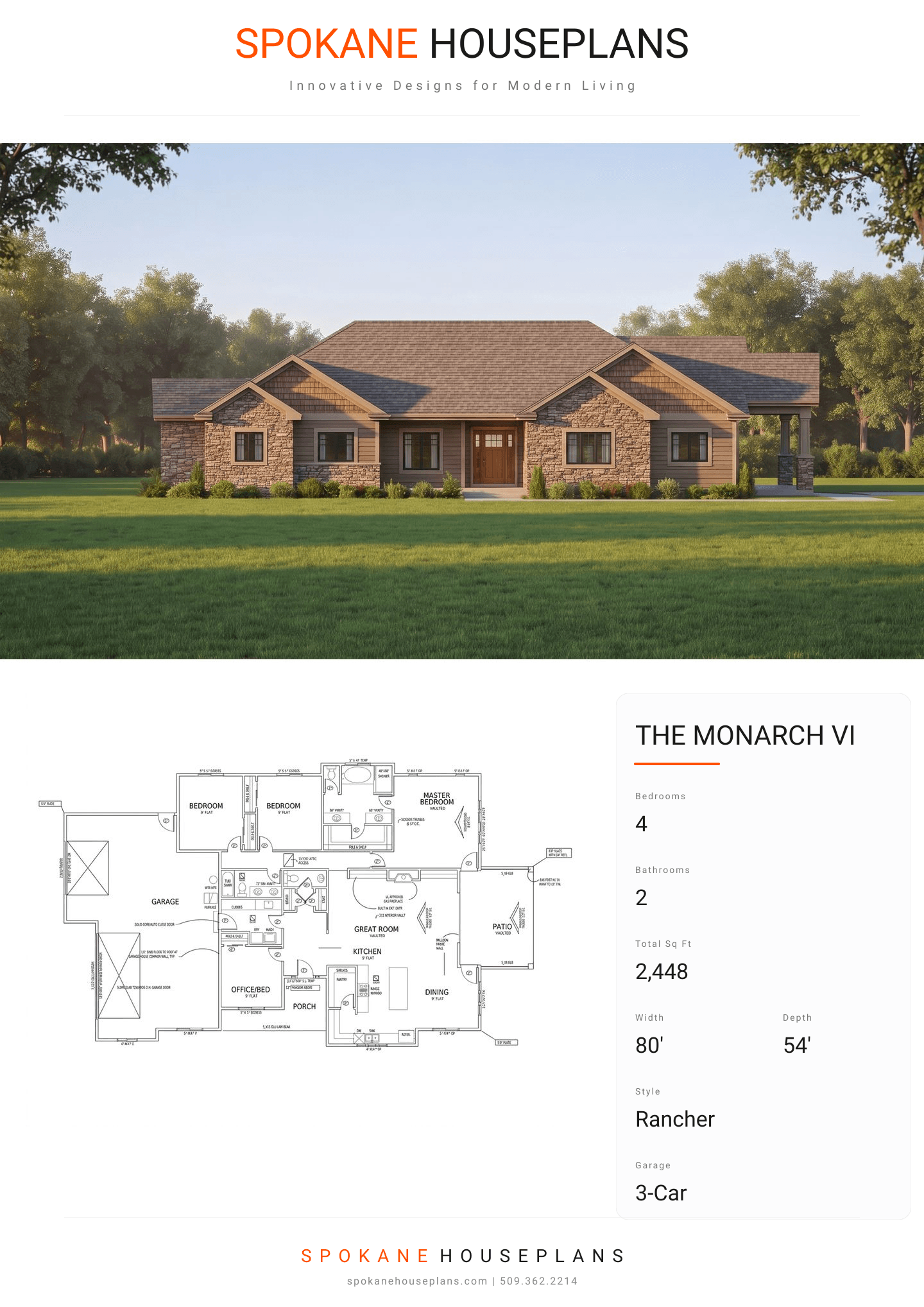 THE MONARCH VI plan flyer