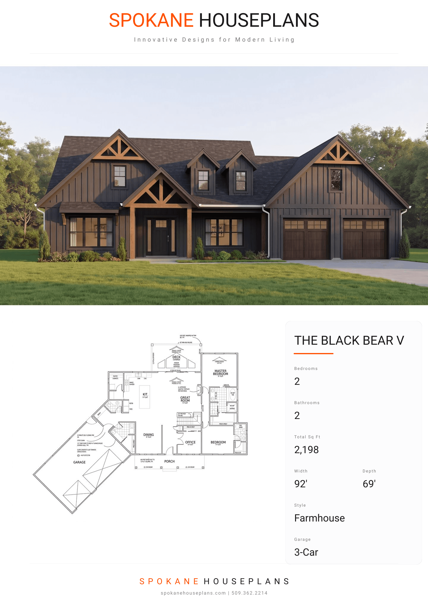 THE BLACK BEAR V plan flyer